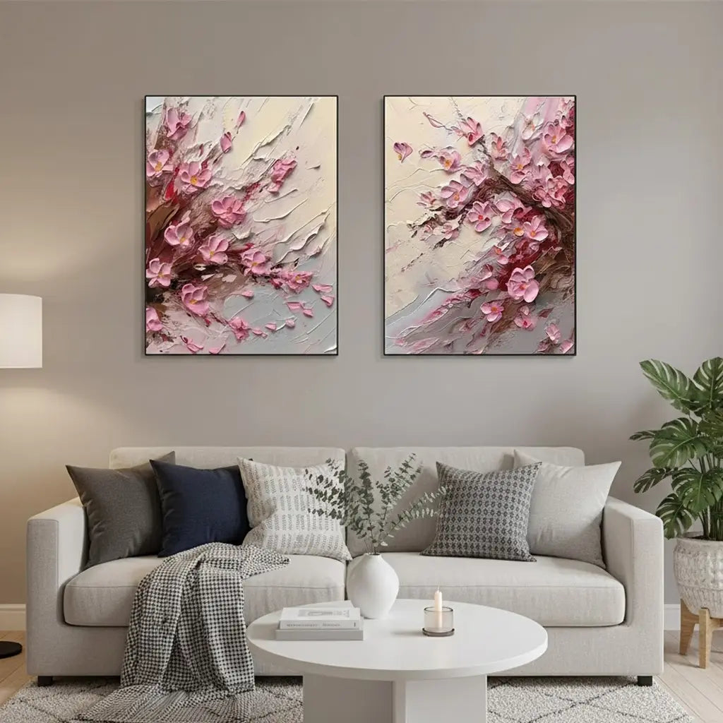 Flower And Tree Painting Set of 2 #P174 ArtiQuo