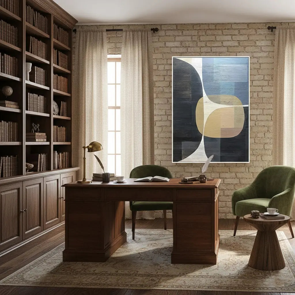 Beige & Brown Abstract #PB230 ArtiQuo