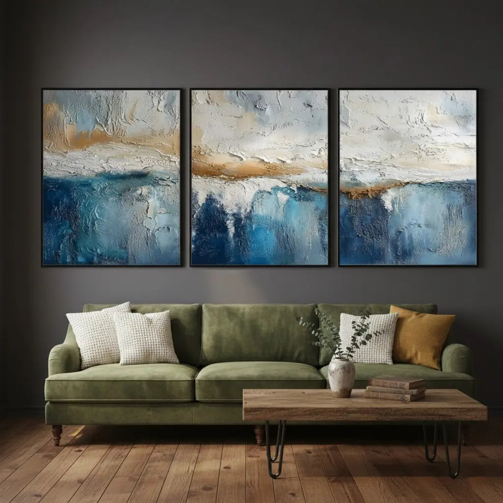 Abstract Wall Art Set of 3 #PB248 ArtiQuo