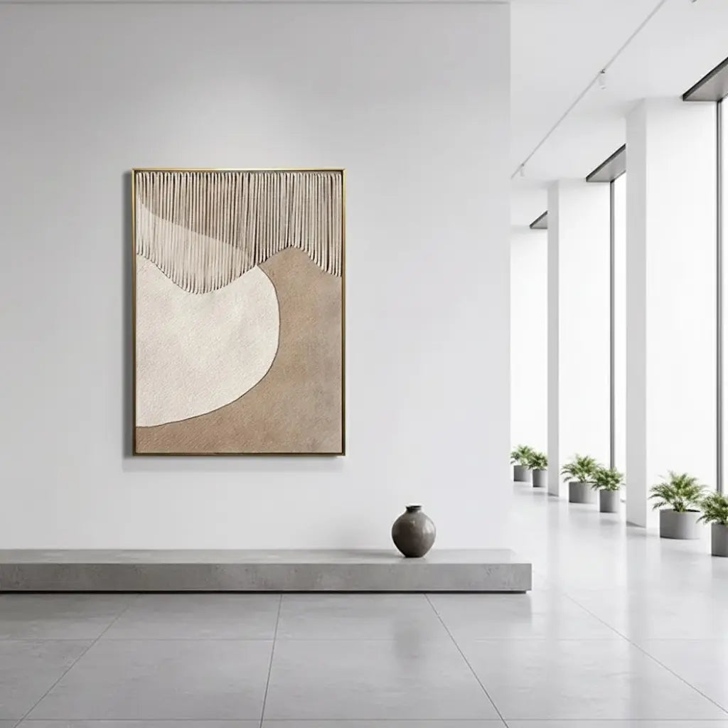Beige & Brown Abstract #PB23 ArtiQuo
