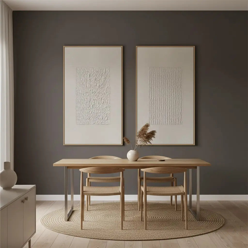Beige & Brown Abstract Set of 2 #BBM47 ArtiQuo
