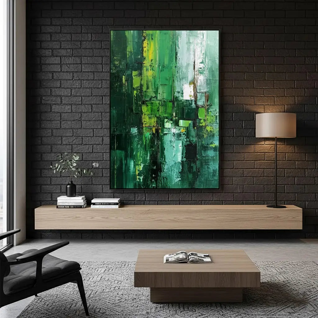 Blue & Green Abstract #PB85 ArtiQuo