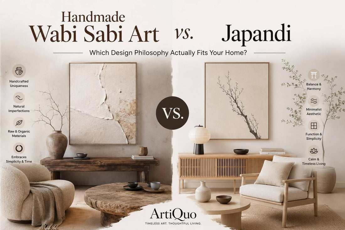 Handmade Wabi Sabi Art vs. Japandi: Which Design Philosophy Actually Fits Your Home?