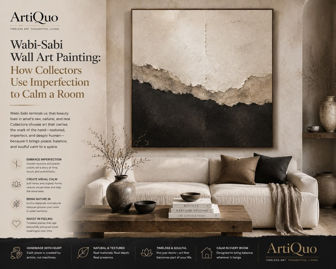Wabi-Sabi Wall Art Painting: How Collectors Use Imperfection to Calm a Room