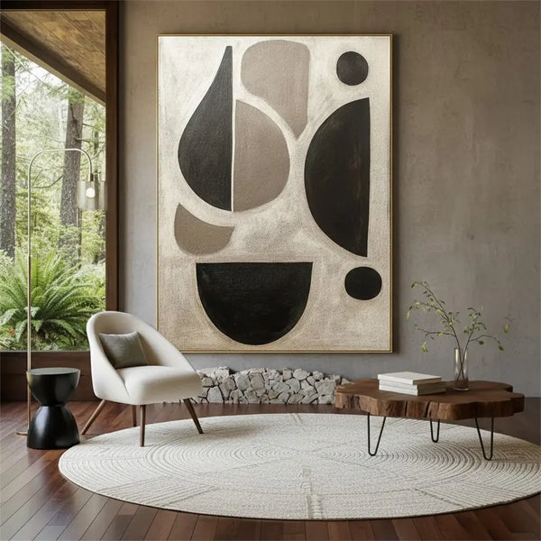 contemporary abstract painting in an opulent residence