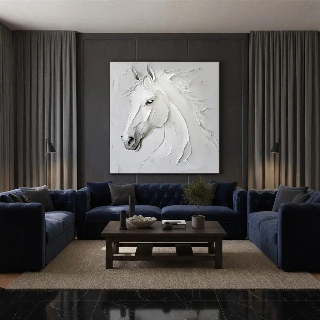 Abstract Animal Horse Textured Canvas Art #P102 ArtiQuo