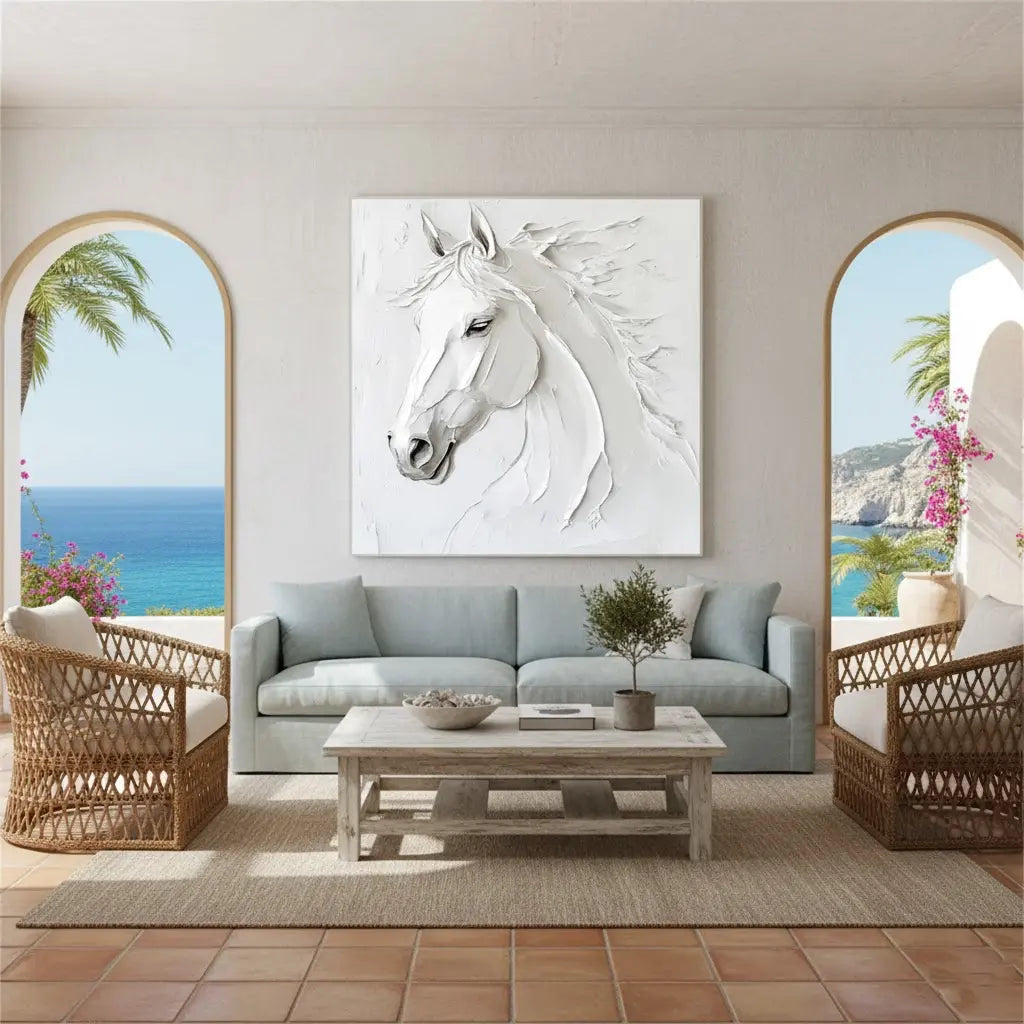 Abstract Animal Horse Textured Canvas Art #P102 ArtiQuo
