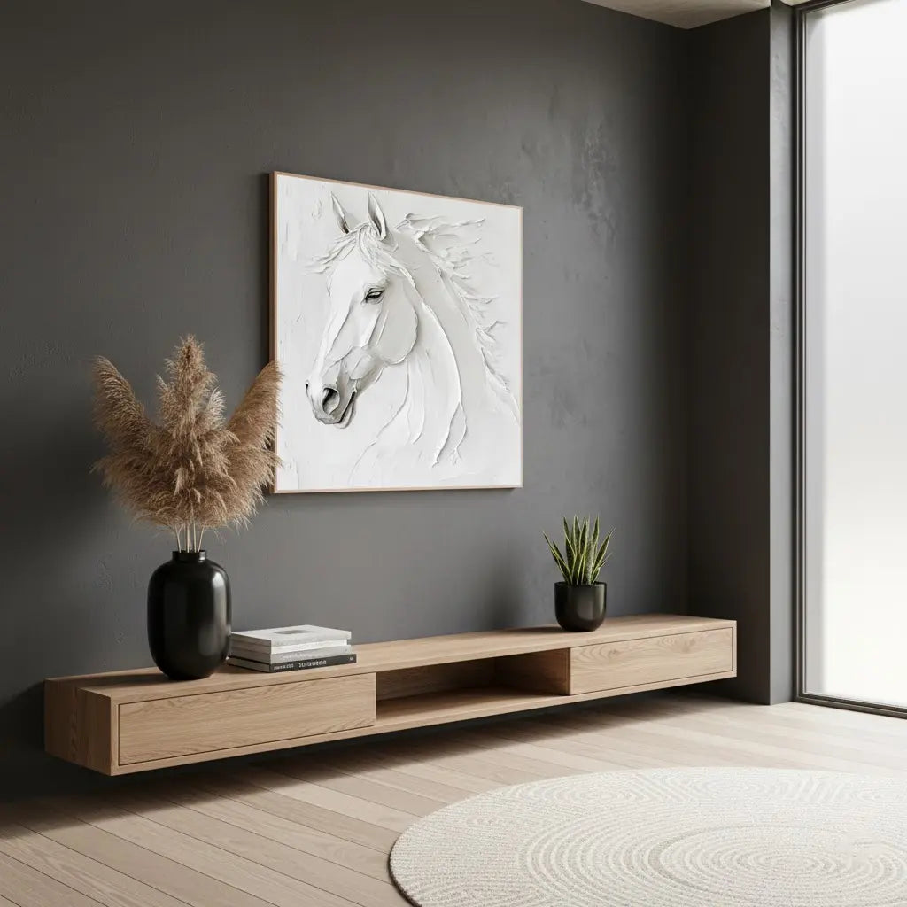 Abstract Animal Horse Textured Canvas Art #P102 ArtiQuo