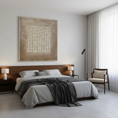 Beige & Brown Abstract #P106 ArtiQuo