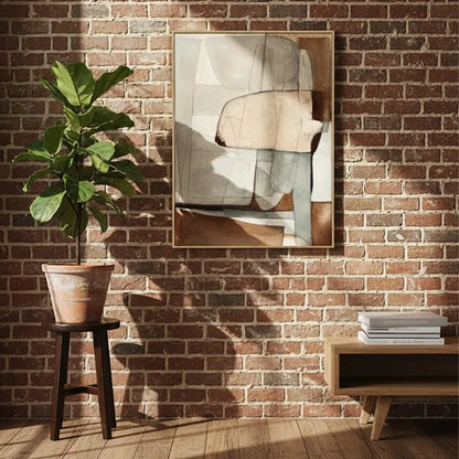 Beige & Brown Abstract #PB110 ArtiQuo