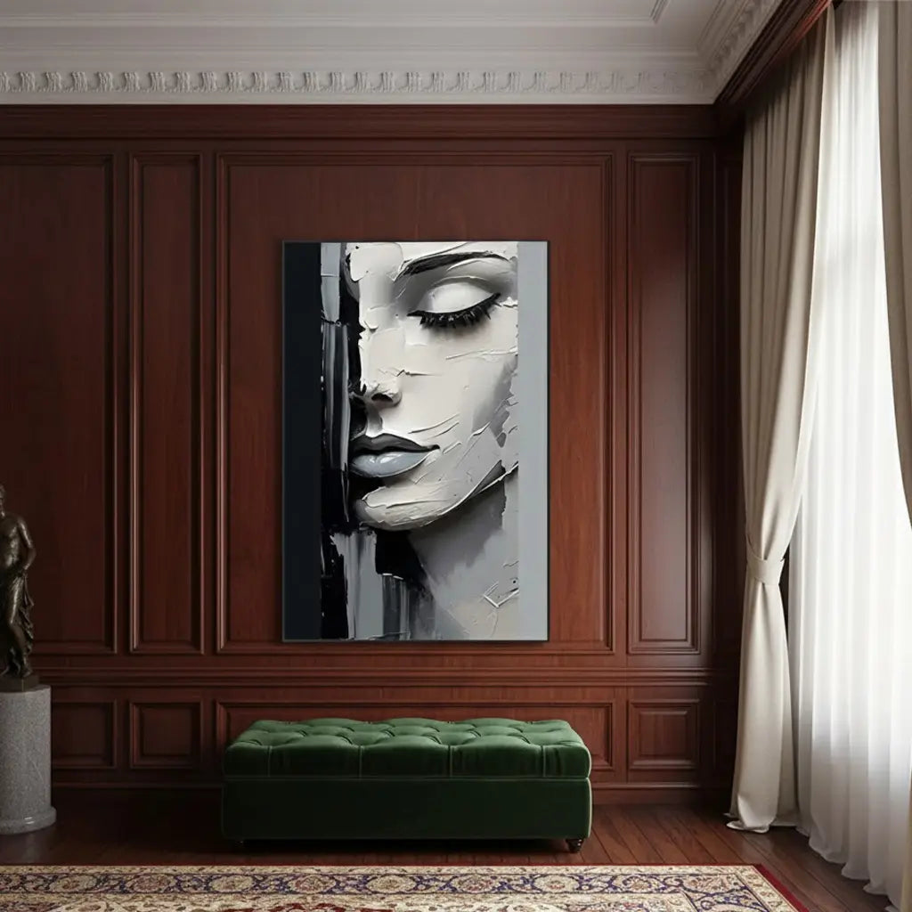 Abstract Portrait Texture Wall Art #P111 ArtiQuo