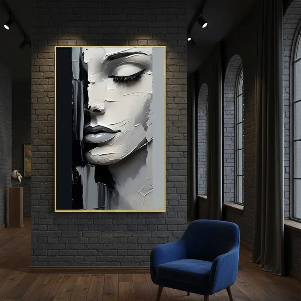Abstract Portrait Texture Wall Art #P111 ArtiQuo