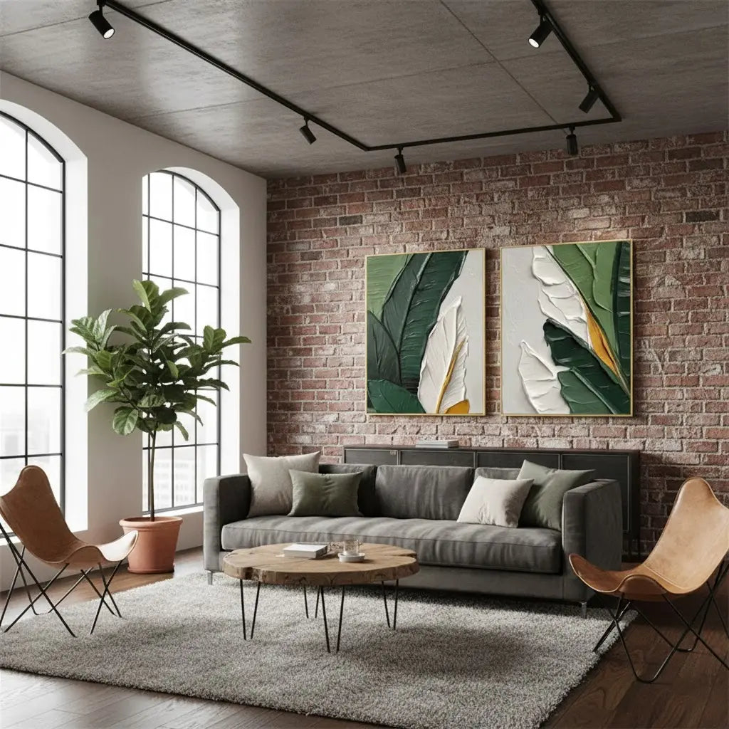 Flower And Tree Painting Set of 2 #P112 ArtiQuo