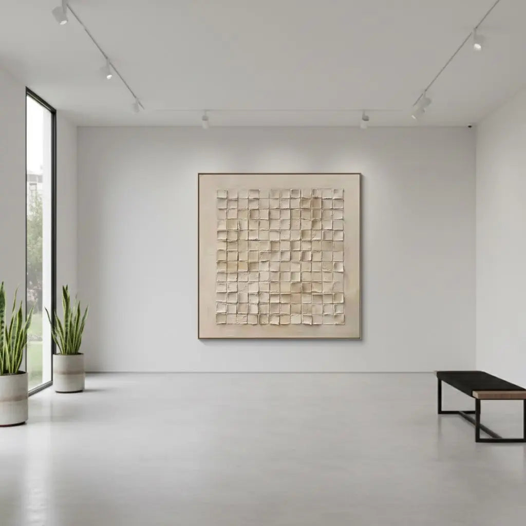Beige & Brown Abstract #PB10 ArtiQuo