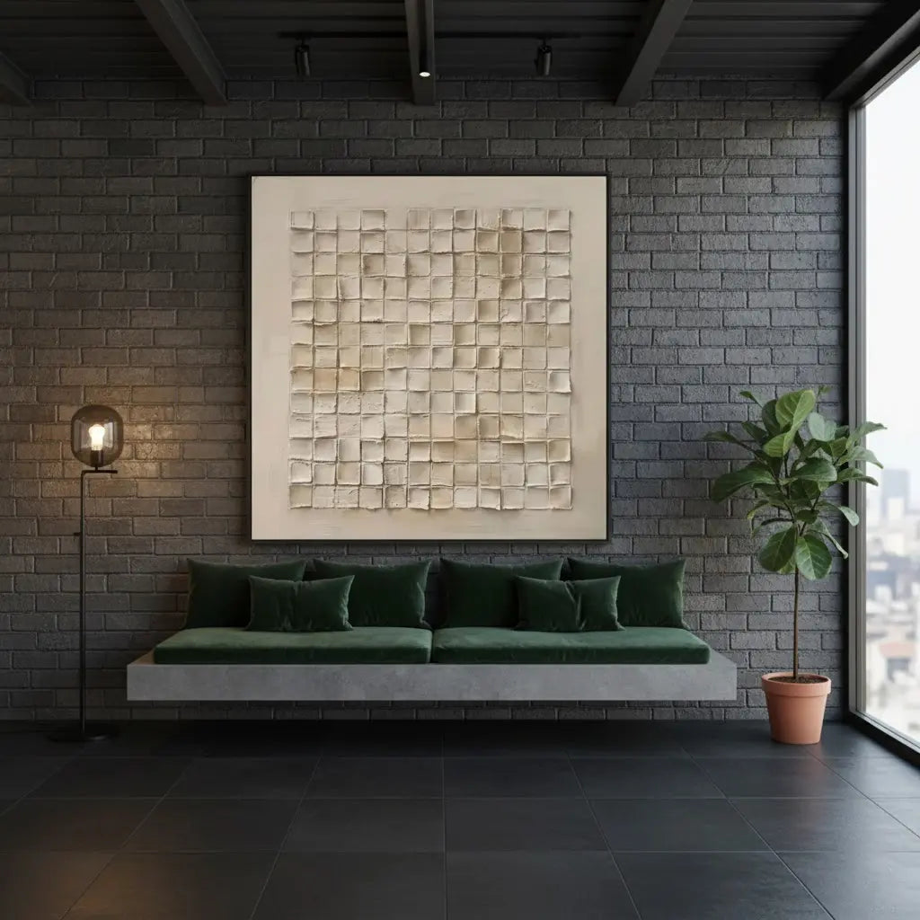 Beige & Brown Abstract #PB10 ArtiQuo