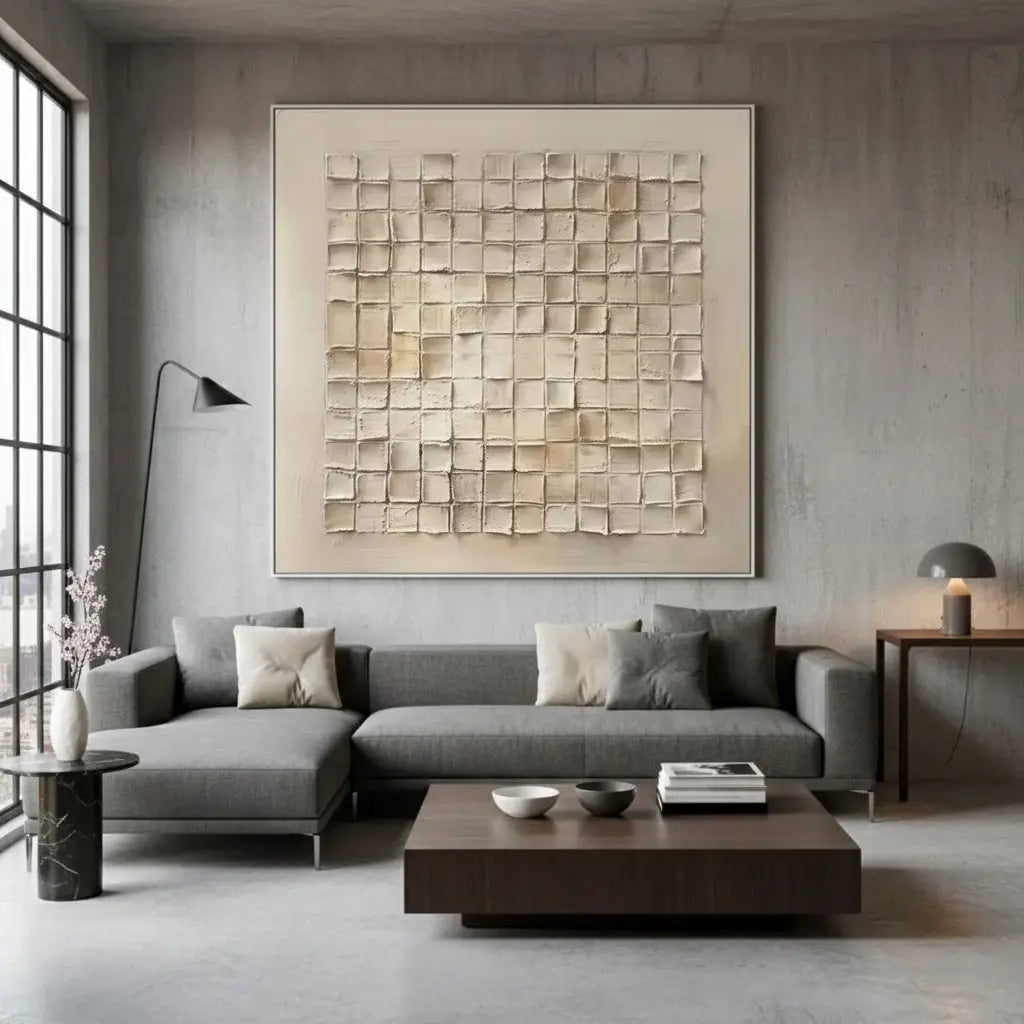 Beige & Brown Abstract #PB10 ArtiQuo