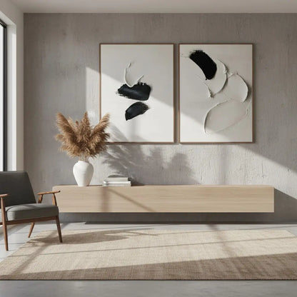 Minimalist Textured Painting Canvas Set of 2 #P123 ArtiQuo