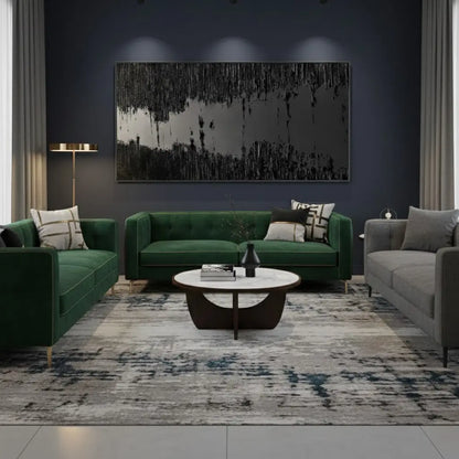 Black Minimalist Textured Painting #P127 ArtiQuo