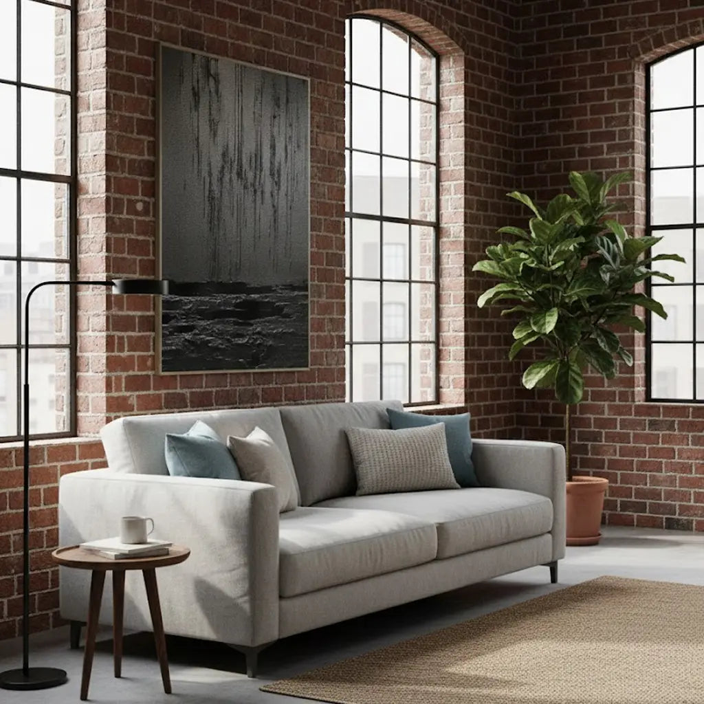 Black Minimalist Textured Painting Canvas #BM12 ArtiQuo