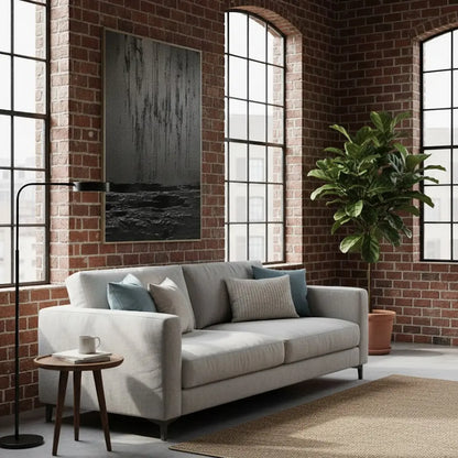 Black Minimalist Textured Painting Canvas #BM12 ArtiQuo