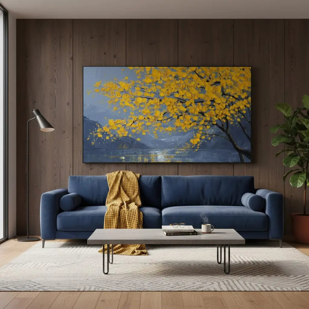 Flower & Tree Abstract Texture Canvas Art #P132 ArtiQuo