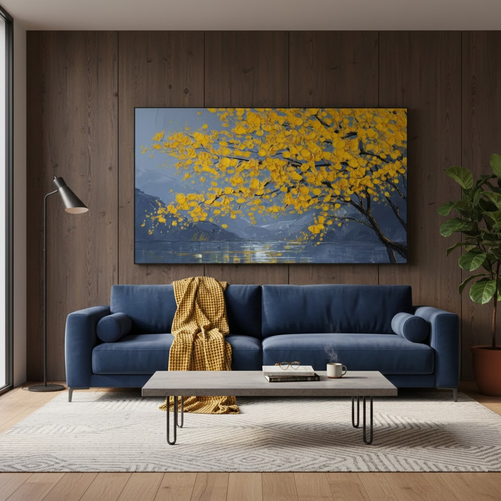 Flower & Tree Abstract Texture Canvas Art #P132 ArtiQuo