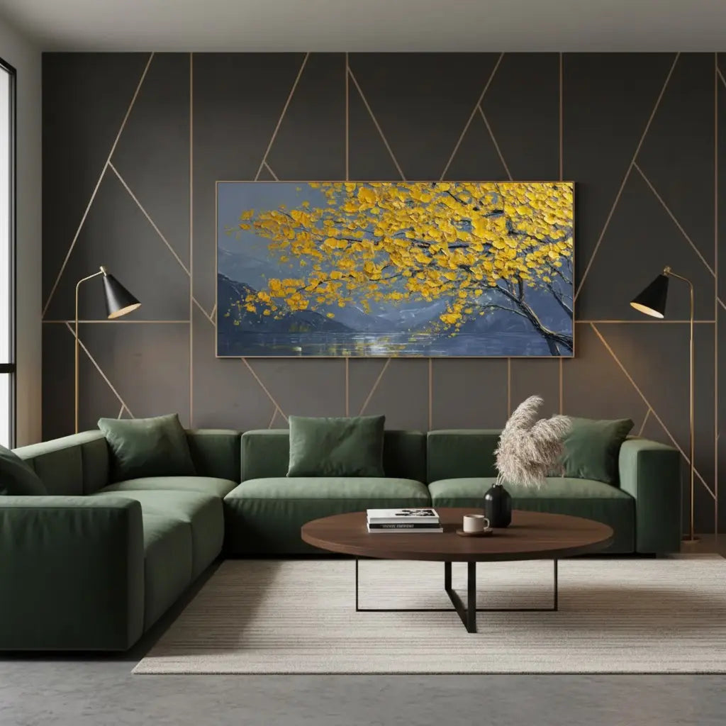 Flower & Tree Abstract Texture Canvas Art #P132 ArtiQuo