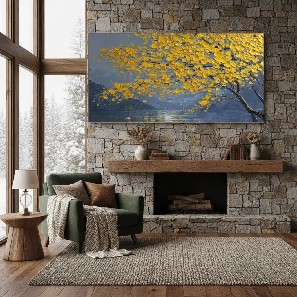 Flower & Tree Abstract Texture Canvas Art #P132 ArtiQuo