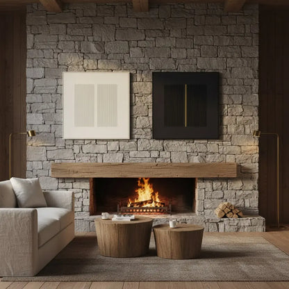 Beige & Black Wabi Sabi Square Set of 2 Wall Art #PB134 ArtiQuo