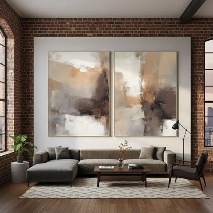 Abstract Painting Set of 2 #PB135 ArtiQuo