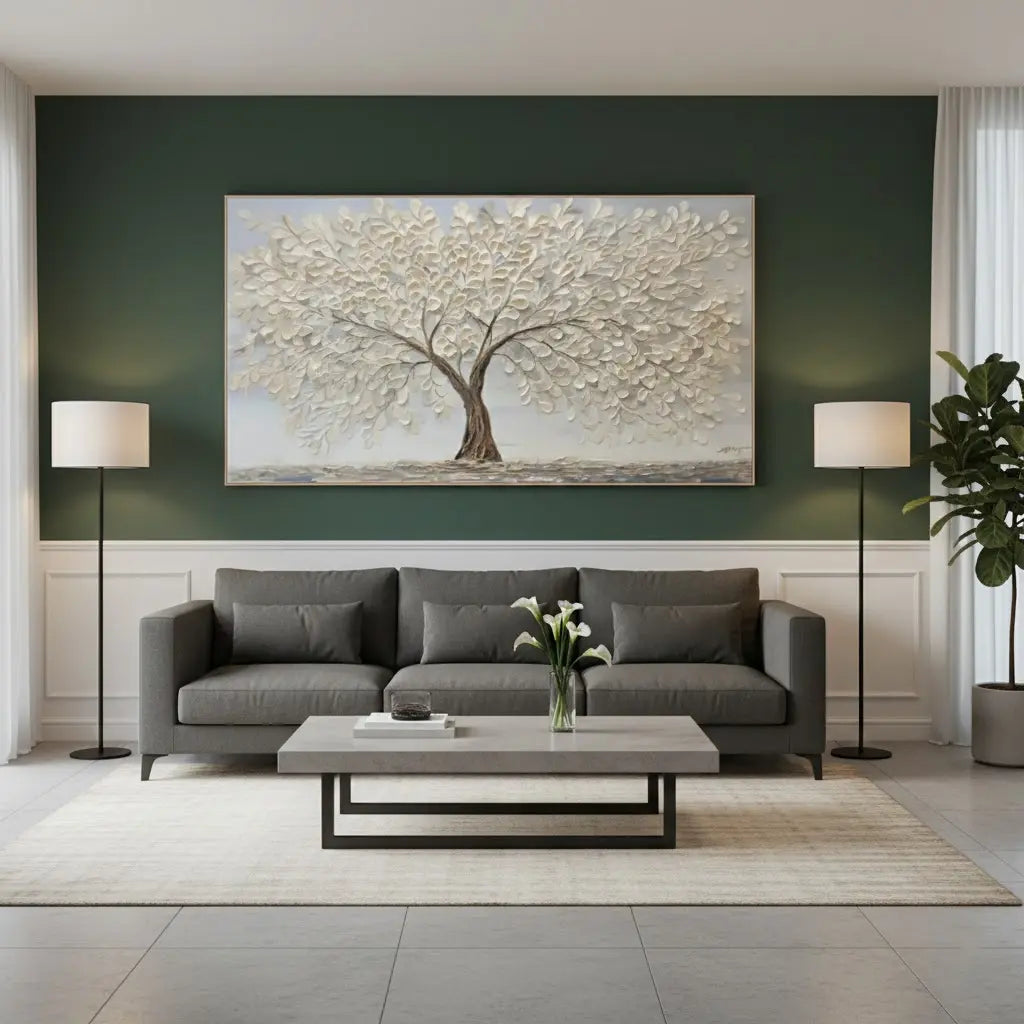 Flower & Tree Abstract Texture Canvas Art #P136 ArtiQuo