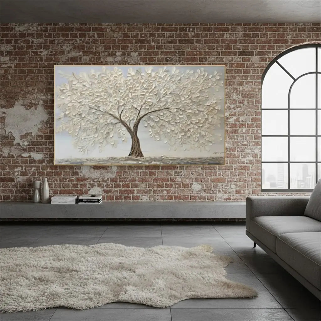 Flower & Tree Abstract Texture Canvas Art #P136 ArtiQuo