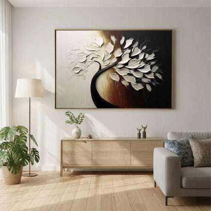 Flower & Tree Abstract Texture Canvas Art #P139 ArtiQuo
