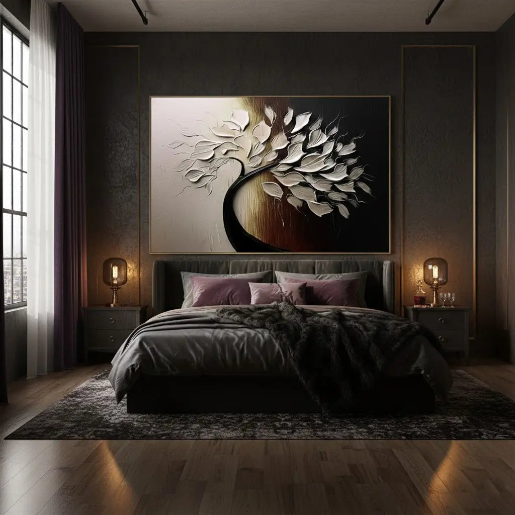 Flower & Tree Abstract Texture Canvas Art #P139 ArtiQuo