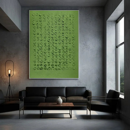 Green Abstract Textured Wall Art #P140 ArtiQuo
