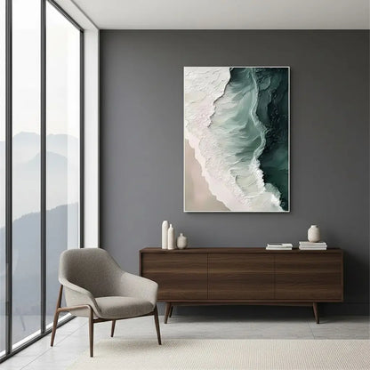 Ocean And Sky Abstract Textured Canvas Art #P141 ArtiQuo