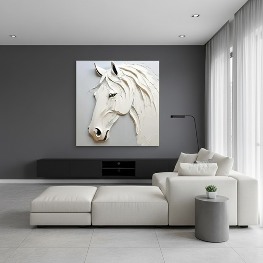Abstract Animal Horse Textured Canvas Art #P142