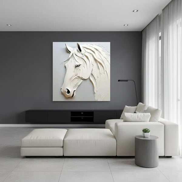 Abstract Animal Horse Textured Canvas Art #P142 ArtiQuo