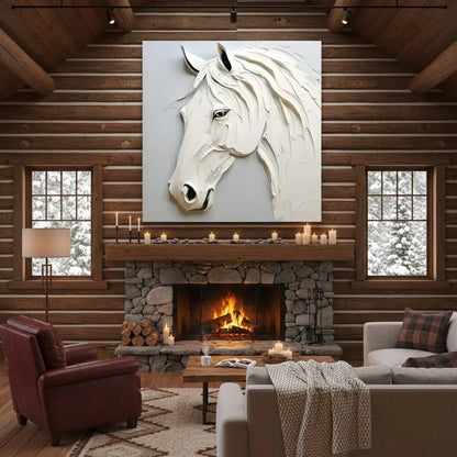 Abstract Animal Horse Textured Canvas Art #P142 ArtiQuo