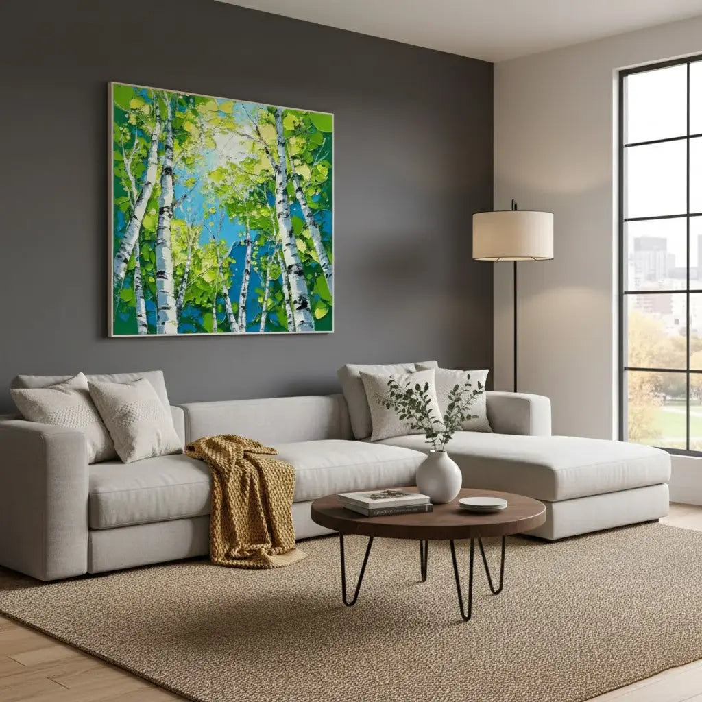 Flower And Tree Abstract Texture Canvas Art #P146 ArtiQuo