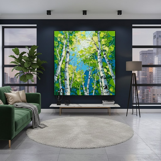 Flower And Tree Abstract Texture Canvas Art #P146 ArtiQuo