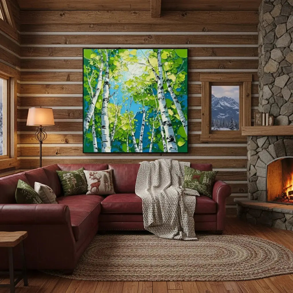 Flower And Tree Abstract Texture Canvas Art #P146 ArtiQuo