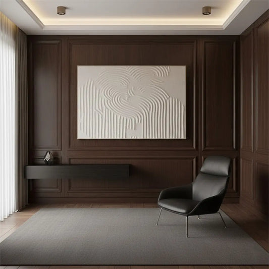 Beige & Brown Abstract #BBM14 ArtiQuo