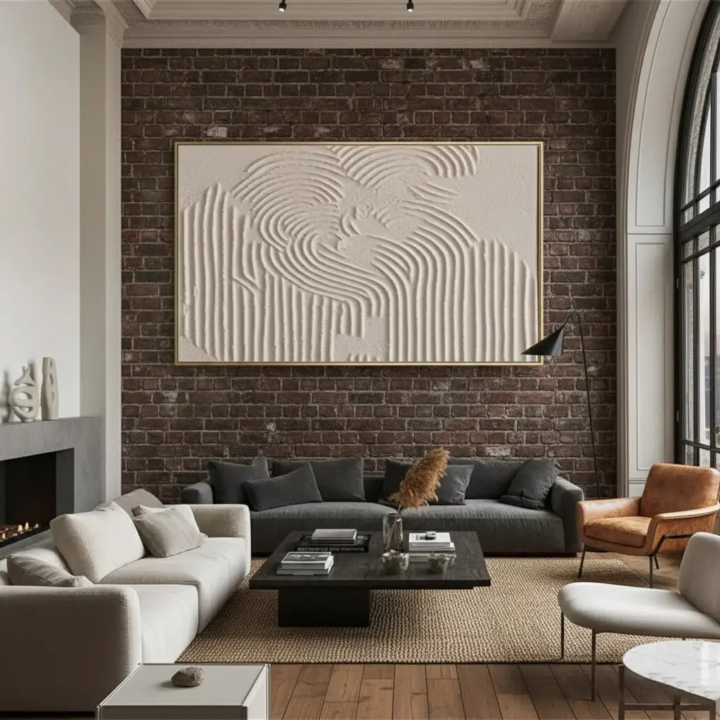 Beige & Brown Abstract #BBM14 ArtiQuo