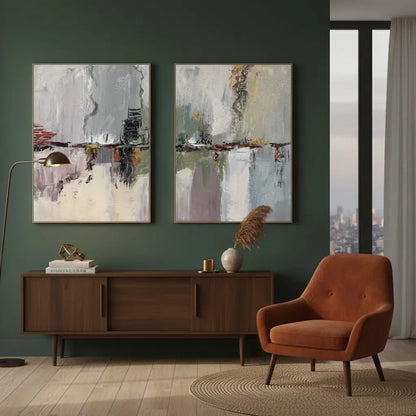 Abstract Painting Set of 2 #PB150 ArtiQuo