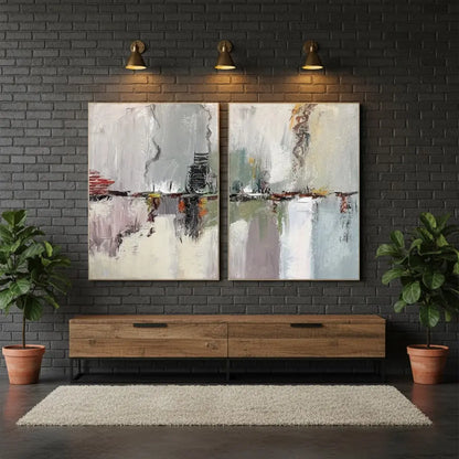 Abstract Painting Set of 2 #PB150 ArtiQuo