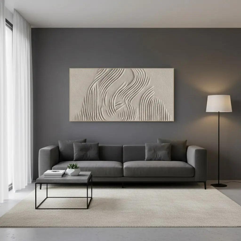 Beige & Brown Abstract #PB152 ArtiQuo