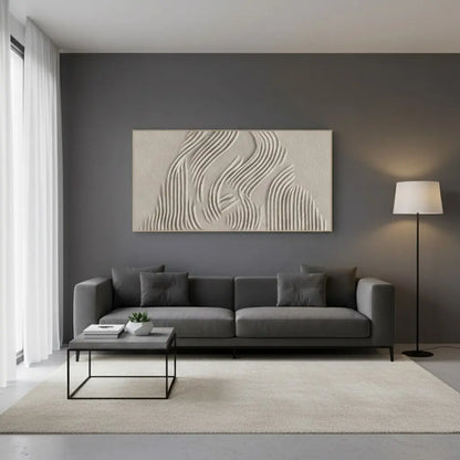 Beige & Brown Abstract #PB152 ArtiQuo