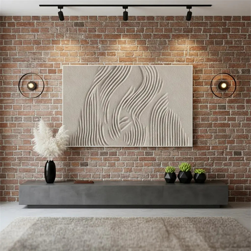 Beige & Brown Abstract #PB152 ArtiQuo