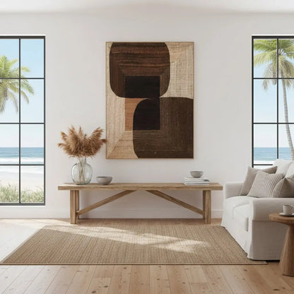 Beige & Brown Abstract #PB153 ArtiQuo